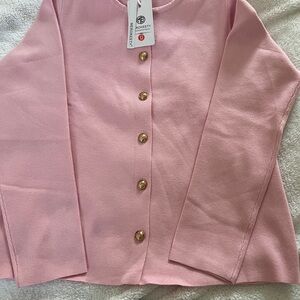 Merokeety Pink Button-Up Cardigan